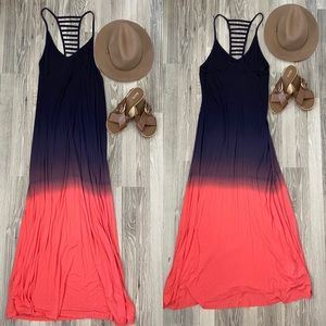 🌵Blue Caribbean Ombré Maxi Dress